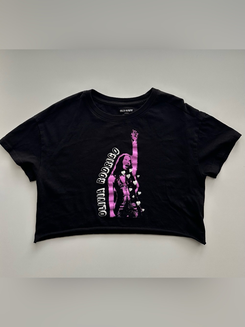 Old Navy Kids' Olivia Rodrigo Black Graphic Cropped Tee